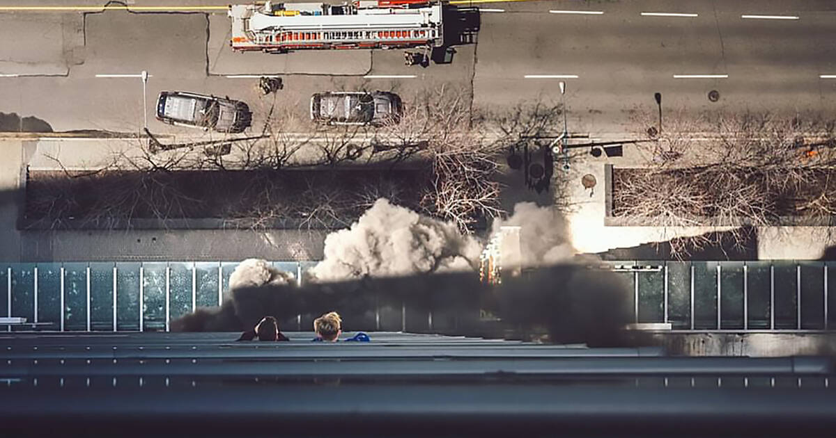 Condo resident captures terrifying view from above Toronto high-rise fire