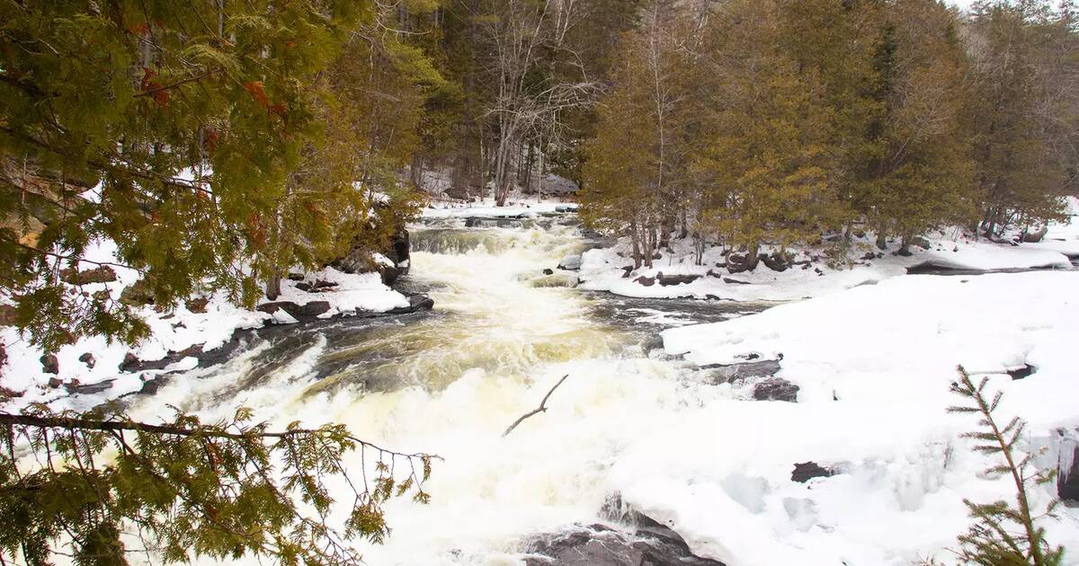 Egan Chutes Provincial Park offers a wild winter adventure not for the faint of heart