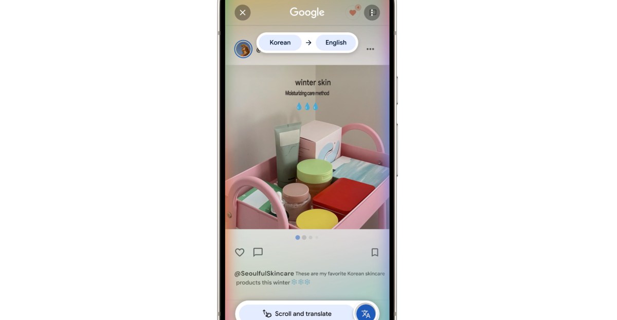 Circle to Search adds continuous translation Canada reviews